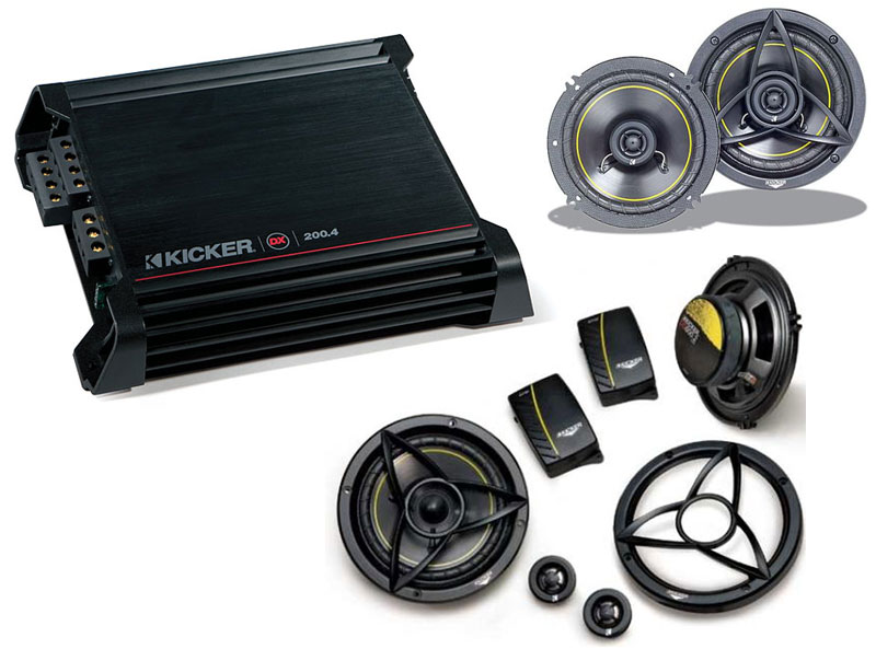 Kicker Car Stereo DX200.4 Amplifier Amp, DS650.2 6.5
