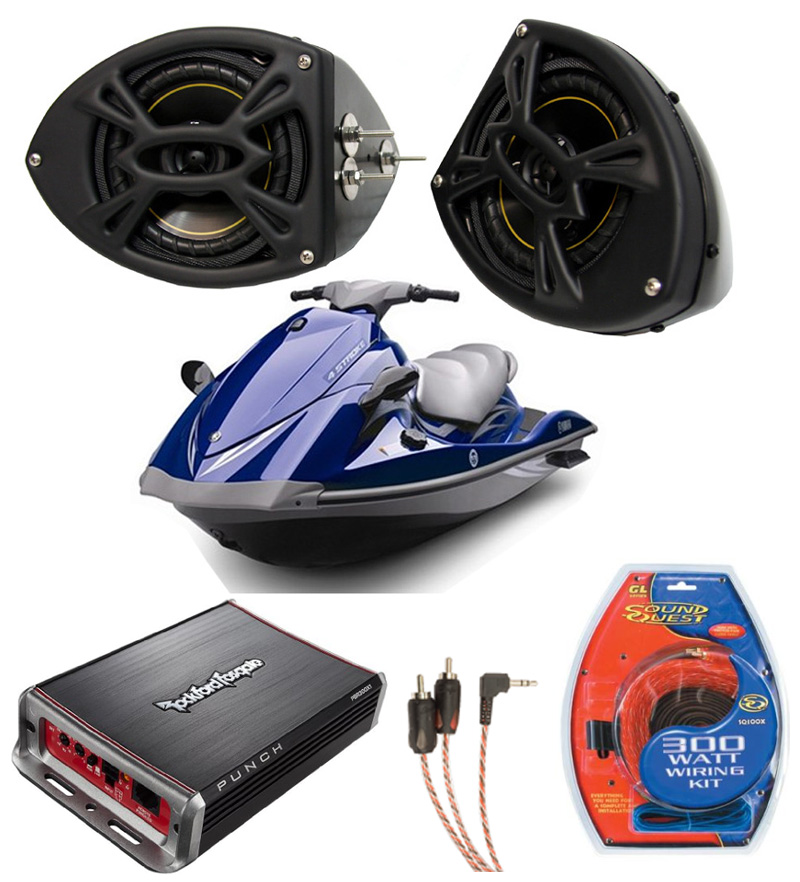 Yamaha Wave Runner PWC Marine Kicker DS525 & Rockford Amp Custom 5