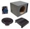 Power Acoustik RW1-12 Sub Car Stereo Single 12" Reaper Ported Sub Box with REP2-450 Amplifier & 8GA Amp Kit