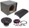 Power Acoustik CW2-124 Sub Car Stereo Single 12" Crypt Ported Sub Box with REP1-2000 Amplifier & 4GA Amp Kit