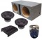 Power Acoustik CW2-104 Sub Car Stereo Dual 10" Crypt Ported Sub Box with REP1-2100D Amplifier & 4GA Amp Kit