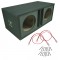 Car Audio Dual 15" Ported Paintable 3/4 Mdf Subwoofer Box Bass Speaker Enclosure & Sub Wire Kit